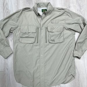 Cabela's Guidewear | L | Long Sleeve Button Up Vented Fishing Outdoor Shirt